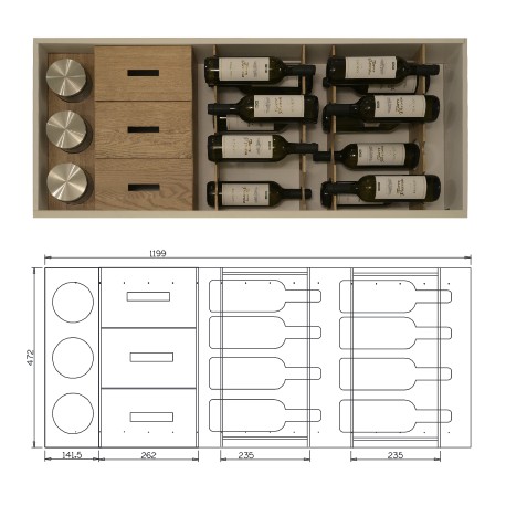 PER CASSETTO VANO 120 CM