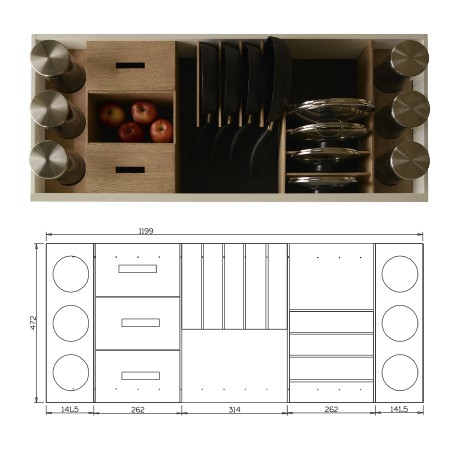 PER CASSETTO VANO 120 CM