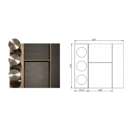 PER CASSETTO VANO 60 CM