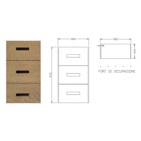INSERTO “A” 3 CONTENITORI CON COPERCHIO