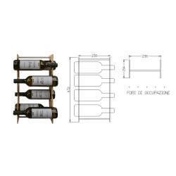 ELEMENTO “F” PORTABOTTIGLIE